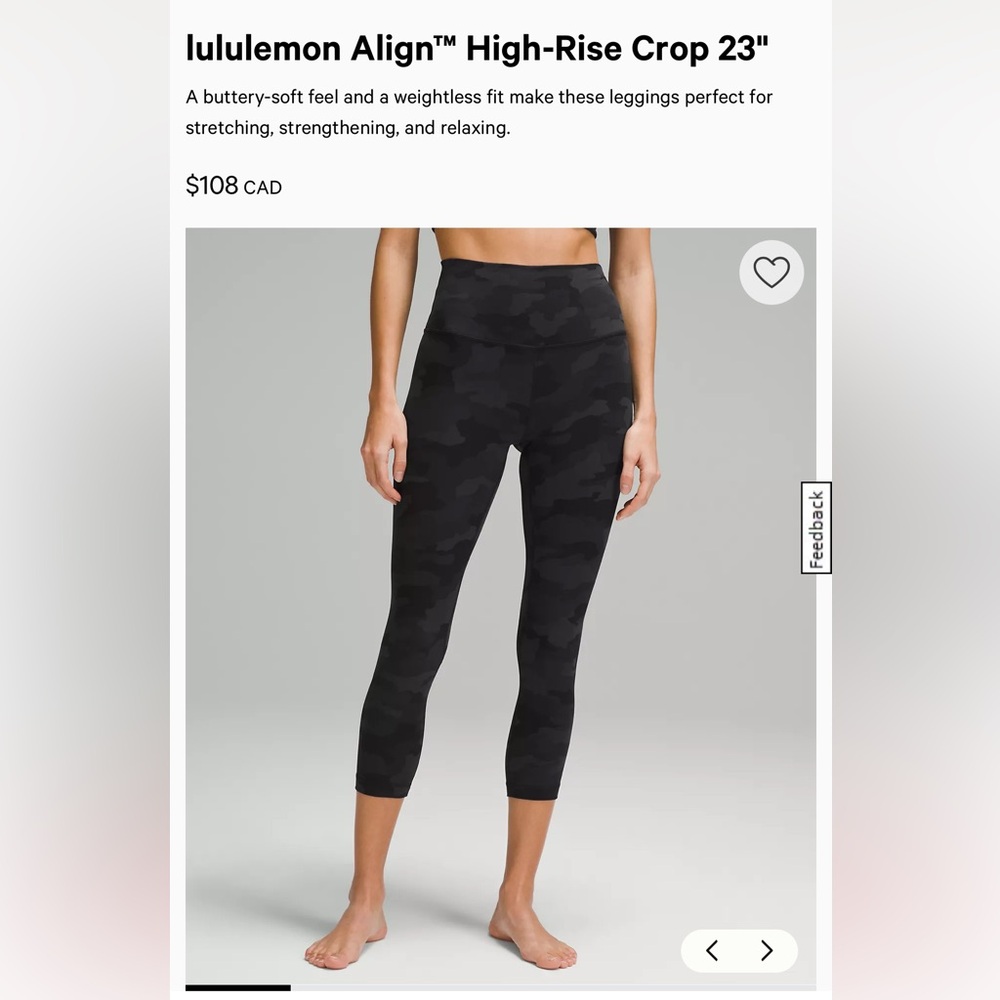 Lululemon High Rise Crop 23” - Picture 6 of 9